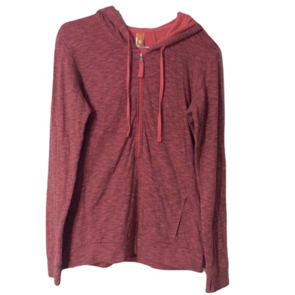 LUCY Long Sleeve HOODIE Pullover Athletic Top With THUMBHOLES Size Small
